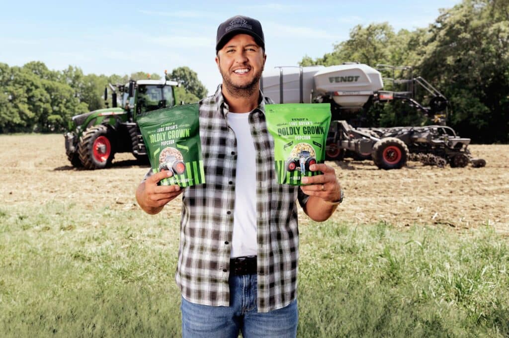 Luke Bryan with Fendt popcorn