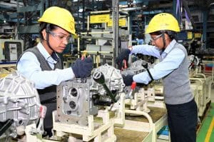 Women working in Swaraj plant