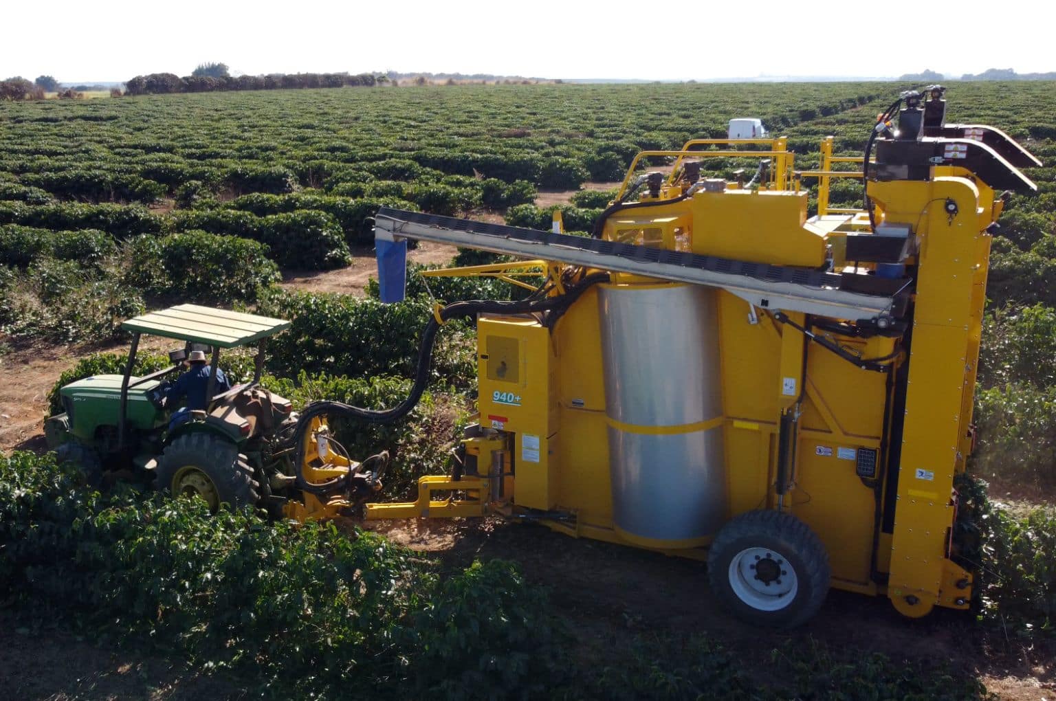 Oxbo 940+ tow behind coffee harvester