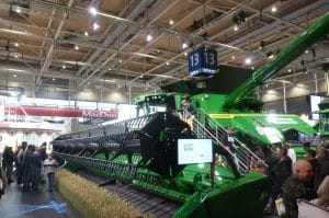 John Deere digital combine harvester