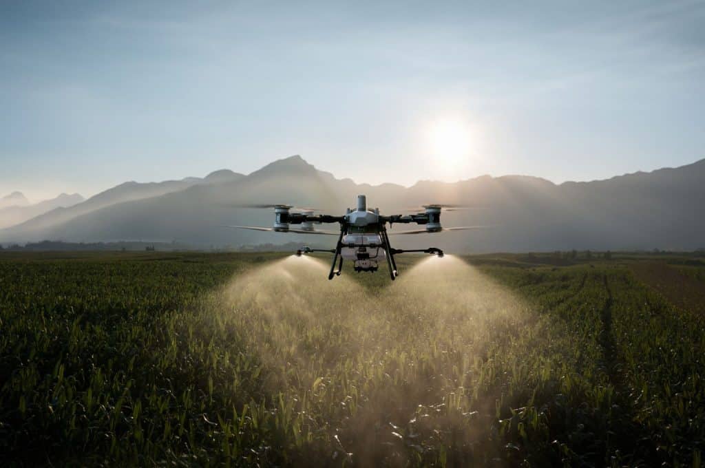 DJI Agras T100 spray drone