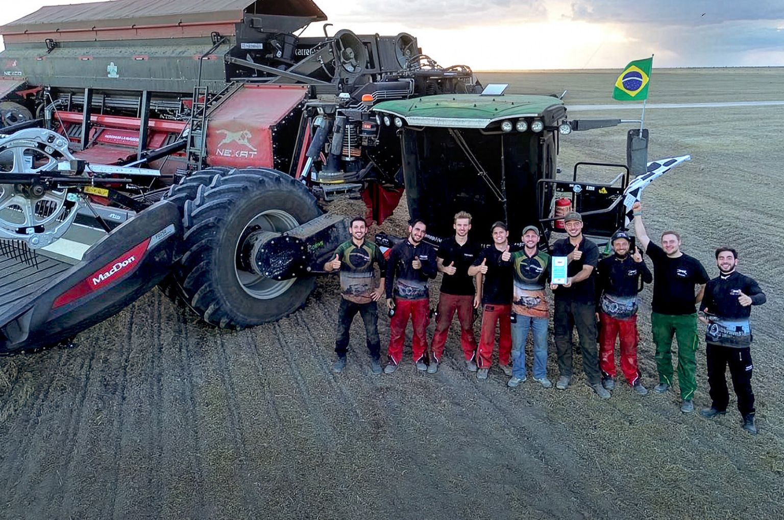 NEXAT soybean harvesting record