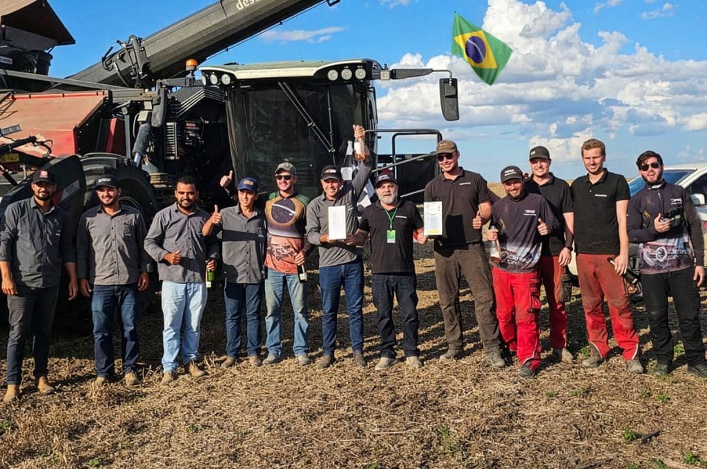 World record soybean harvesting