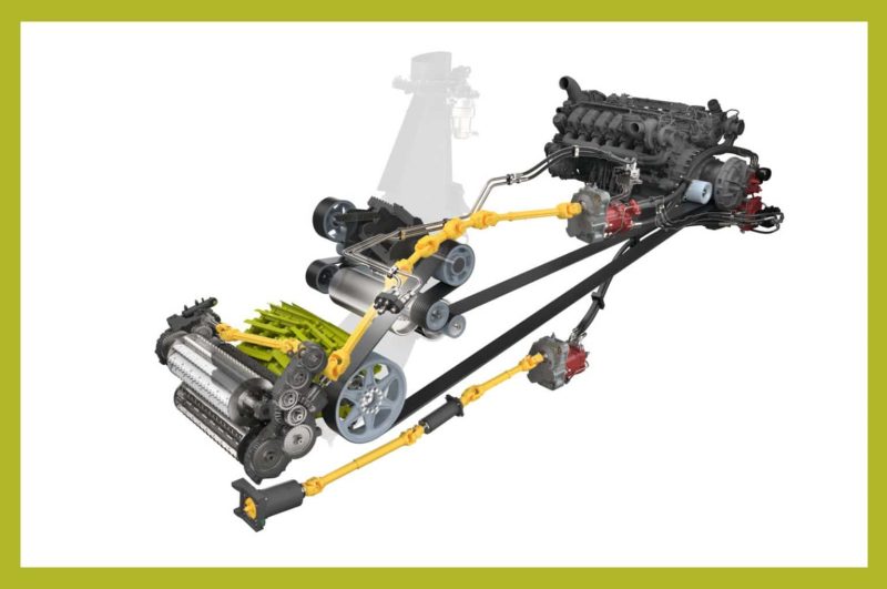 Transverse mounted MAN-V12 engine