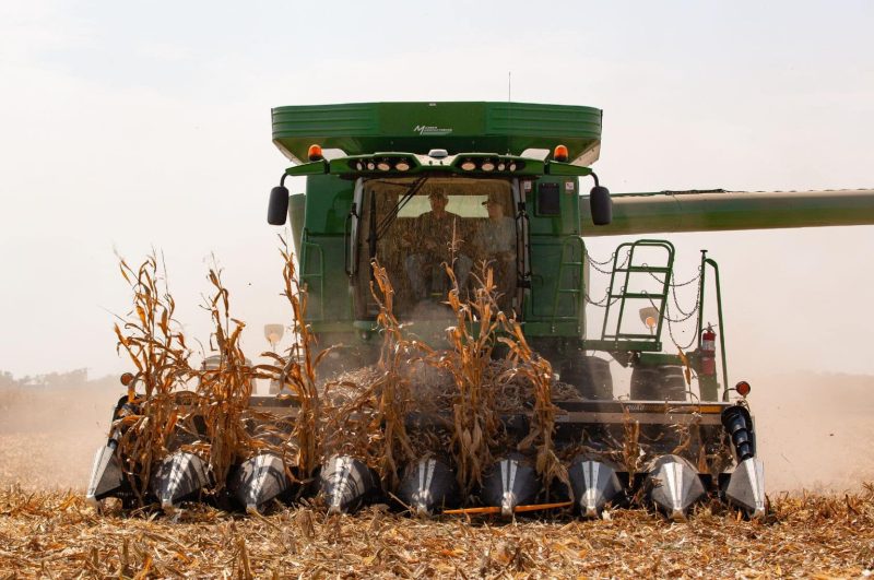 Combine guided by Ag Leader Z-Row