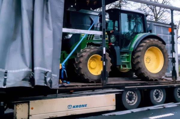 Stolen tractor on truck