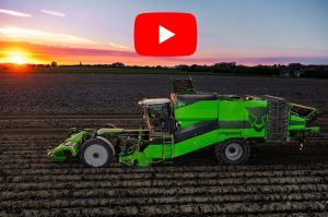 The Puma is well maneuverable, thanks to the front axle which now has a 55° steering angle, a 5° increase. The rotation angle on the rear axle amounts to 24°, an increase by 4°. The trailing axle with its wide wheels ensures an even ground pressure. The choice of large wheels ensures a substantial ground clearance, also enabling the machine to use under extreme conditions. If needed, the rear wheels can simply be replace by tracks. The new Claas X11 cab offers the driver a comfortable and intuitive work environment. The ergonomic AVR joystick makes operating the machine easier than ever. User interface and camera system were also got a updated, now being user-friendlier, better organized and visually more attractive. All camera shots are displayed on one big, bright display (up to 18 cameras in one screen) for maximum control and safety. The Puma can be fully monitored remotely, online. An AVR Connect account allows to monitor data in relation to the work performed, sensor data and alarms. Remote diagnostics are possible for dealer or AVR support. In 2025, prototypes were extensively tested for feedback. Fifteen harvesters are subsequently manufactured in a pre-production run in 2026. The Puma's 5th generation will be shown to the public for the first time at Agritechnica.